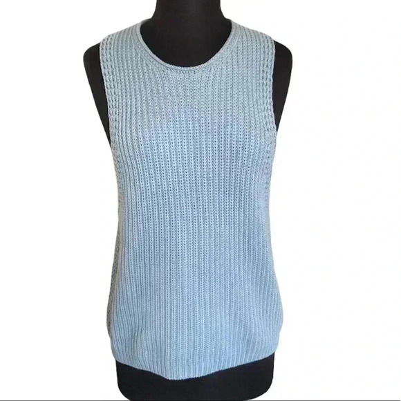 Vince Knitted Scoop Neck Sweater Tank Size M - Picture 4 of 8